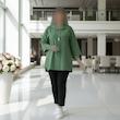 مانتو باکسی زنانه مدل ستایش جنس لنین پنبه بدون آبرفت فری سایز