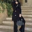 کت و شلوار زنانه مزون دوز رنگ مشکی سایز 36 تا 50 - تصویر 1