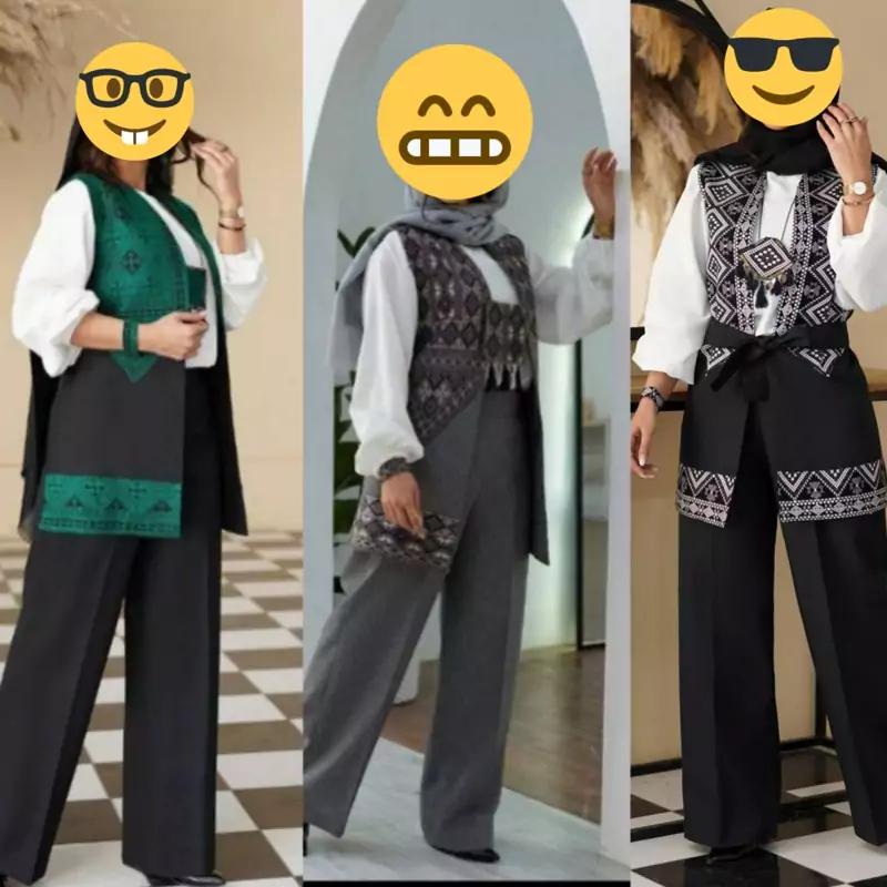 ست سه تیکه کت شلوار زنانه و شومیز زنانه ست یلدا شب چله سایز 36 تا 50 - تصویر 2
