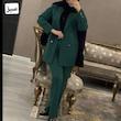 کت و شلوار زنانه افسون جنس مازراتی بسیار شیک و مجلسی با تنخور عالی سایز 34 تا 60 - تصویر 8