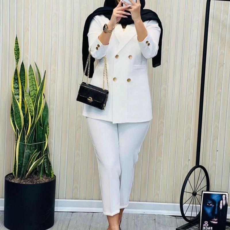 کت شلوار زنانه سوپر مازراتی مدل رسمی سایز 36 تا 60 رنگ بندی ژورنال انیتا - تصویر 8