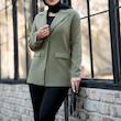 کت تک زنانه ساده شیک سایز 36 تا 60 قد قابل تغییر مانتو کتی - تصویر 1