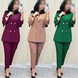 کت و شلوار زنانه کرپ مازراتی ست رسمی زنانه سایز 36 تا 60 رنگ بندی ژورنال انیتا - تصویر 4