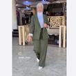 کت و شلوار زنانه ست قابل تنظیم با رنگبندی متنوع و طراحی منحصر به فرد عیدانه سایز 34 تا 66 کرپ ترک مدل کاملیا - تصویر 6