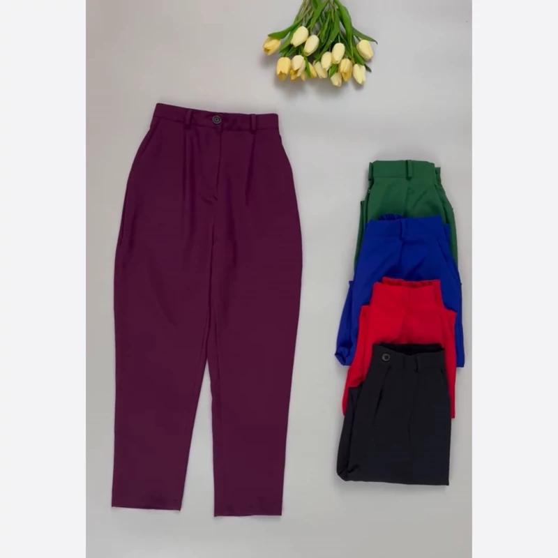 کت و شلوار زنانه ست قابل تنظیم با رنگبندی متنوع و طراحی منحصر به فرد عیدانه سایز 34 تا 66 کرپ ترک مدل کاملیا - تصویر 3