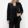 کت و شلوار و جلیقه زنانه ست رسمی قد قابل تغییر پارچه کرپ کنزو و کرپ باربی - تصویر 2