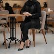 کت و شلوار مجلسی و مزونی مازراتی زنانه کت و شلوار مجلسی نگین کار شده مانتو شلوار عیدانه سایزبندی 40 الی 52 - تصویر 2