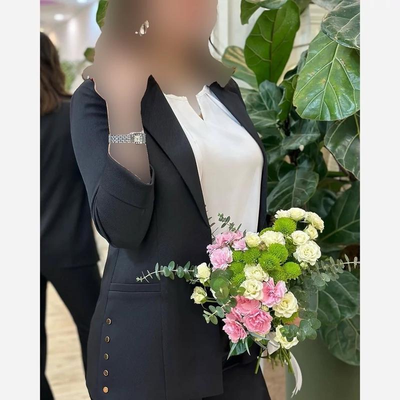 کت و شلوار زنانه مجلسی مناسب برای مجالس و عقدی نامزدی مدل آنا - تصویر 9