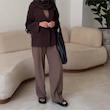 کت و شلوار زنانه جنس کرپ کنزو قد قابل سایز 36 تا 60 مدل آنا شاپینگ - تصویر 3