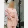 ست کت و شلوار زنانه مدل ترانه با پارچه کرپ مازراتی و آستین ژاکارد - تصویر 3
