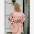 ست کت و شلوار زنانه مدل ترانه با پارچه کرپ مازراتی و آستین ژاکارد - تصویر 5