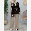 خرید ست کت و شلوار زنانه پاپیون مازراتی توئیت فری سایز - تصویر 1