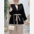 خرید ست کت و شلوار زنانه پاپیون مازراتی توئیت فری سایز - تصویر 3