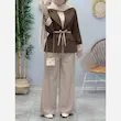 خرید ست کت و شلوار زنانه پاپیون مازراتی توئیت فری سایز - تصویر 5