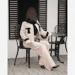 کت و شلوار زنانه مازراتی طرح پاپیون کد 86813 - تصویر 4