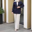 کت و شلوار زنانه کرپ مازراتی نخ توییست مدل سیمین - تصویر 6