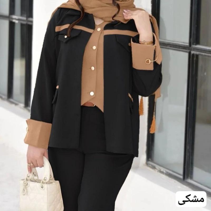 کت و شلوار و ژیله زنانه مازراتی نخ توییست مدل آزیتا - تصویر 5