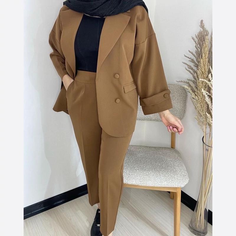 کت و شلوار زنانه ست اسپرت کرپ باربی فلورانس قد قابل تغییر - تصویر 6