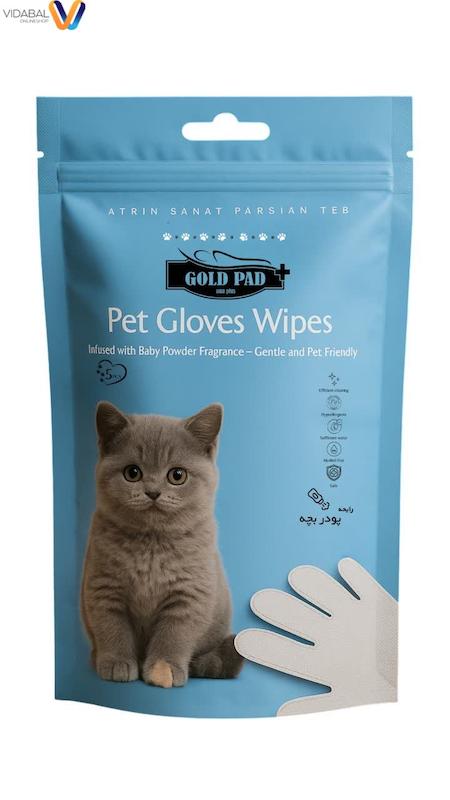 دستکش مرطوب گلدپد مخصوص پت