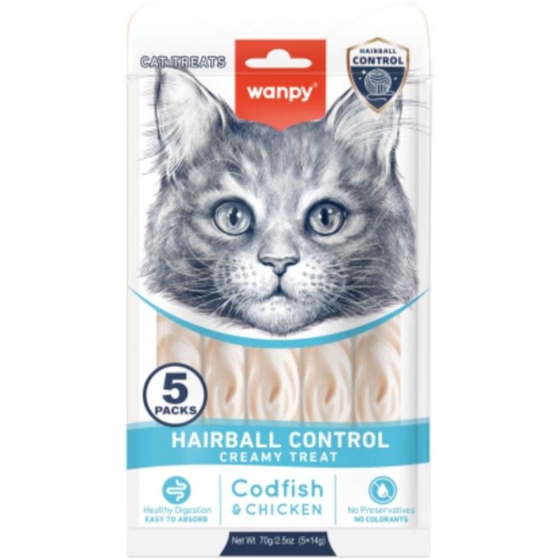 بستنی گربه برند ونپی مدل  هریبال با طعم مرغ و ماهی ( بسته 5 عددی )