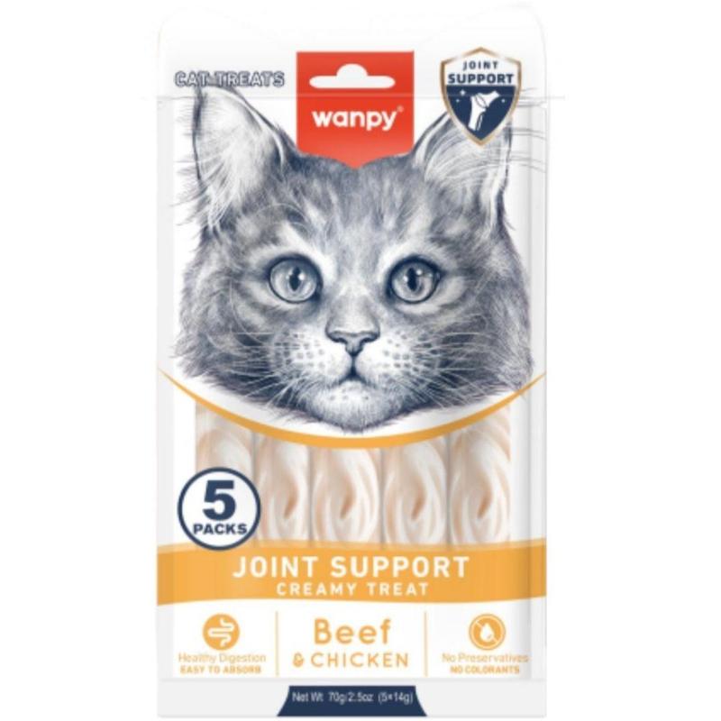 بستنی گربه برند ونپی مدل  درمان مشکلات مفصلی با طعم مرغ و گوشت ( بسته 5 عددی )