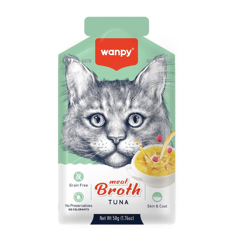 سوپ (آب گوشت) گربه ونپی با طعم ماهی تن 50 گرمی