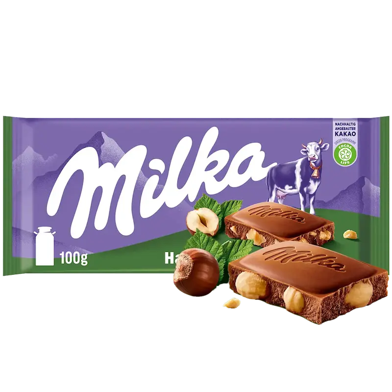 شکلات میلکا فندقی