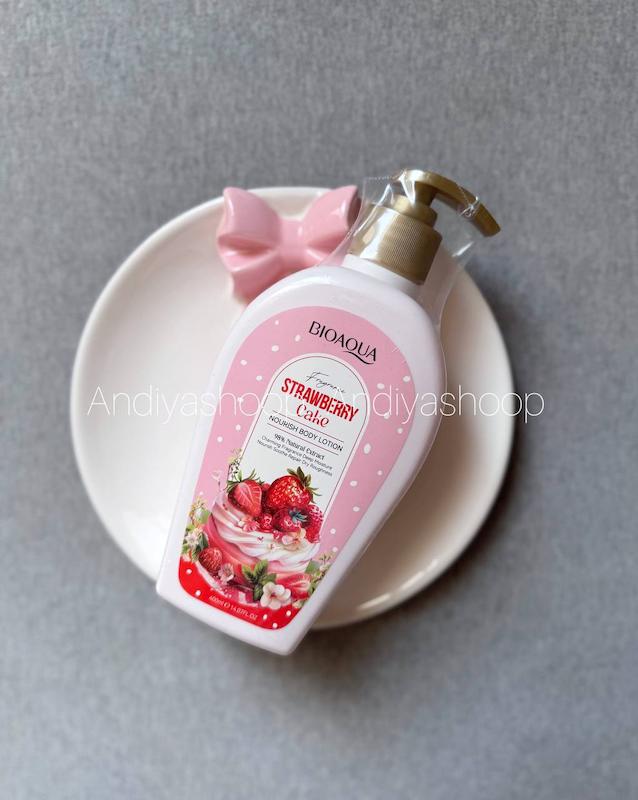 لوسیون کیک توت فرنگی 