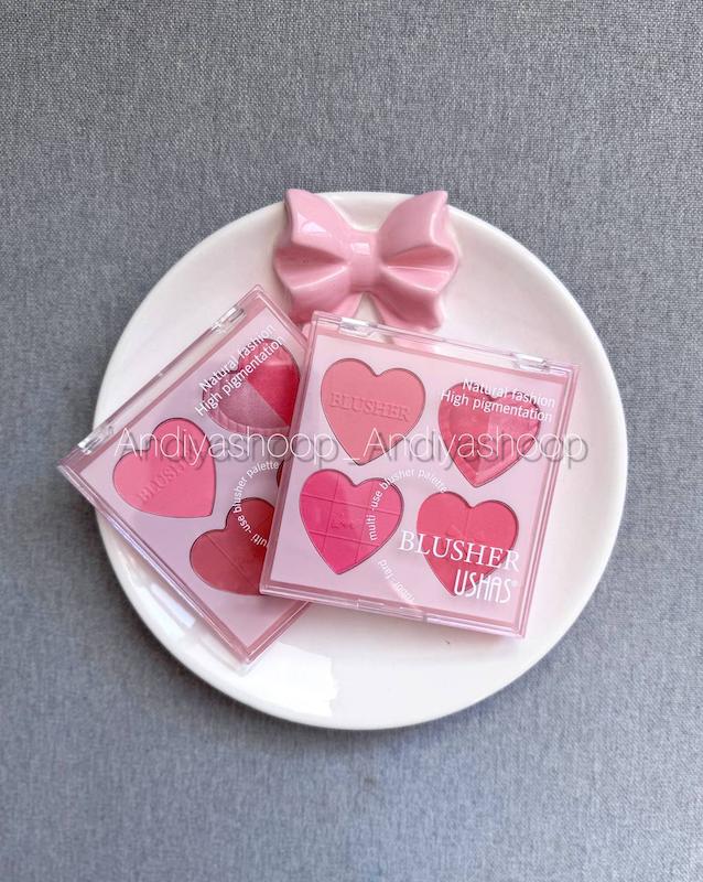 پالت رژگونه ۴رنگ قلبی