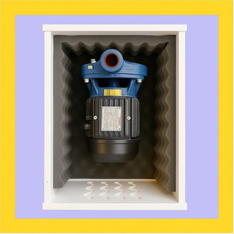 سایلنت باکس آندره تاسیسات (عایق صوتی پمپ آب) برای پمپ های یک اسب بشقابی