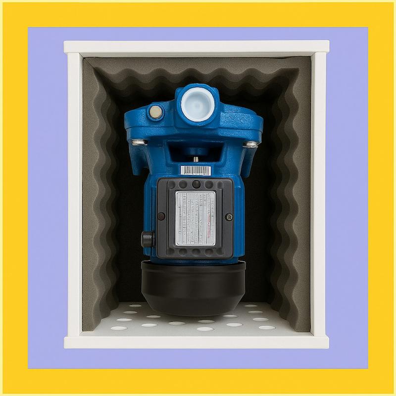 سایلنت باکس آندره تاسیسات (عایق صوتی پمپ آب) مناسب پمپ یک و نیم اسب دو پروانه 