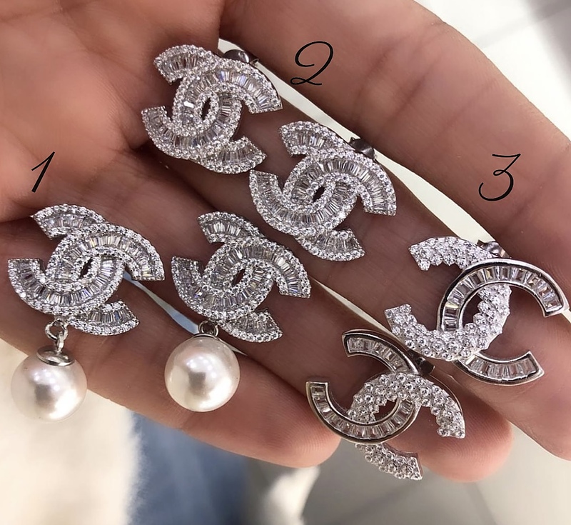 گوشواره چنل کریستالی درجه بک  