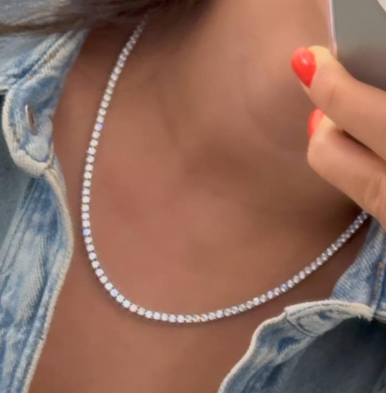 گردنبند تنیسی ۳ میل قفل اصلی بدون چرخش با حک 750