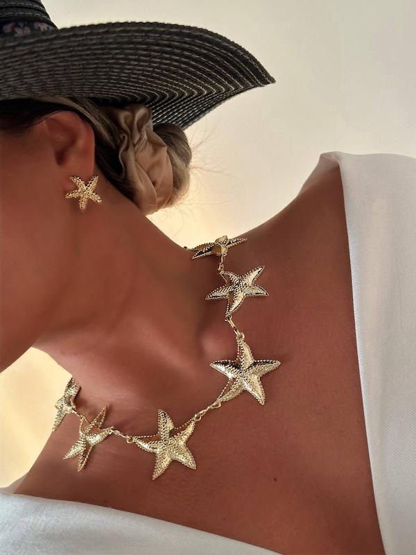 گوشواره و گردنبند ستاره دریایی 