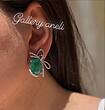 گوشواره پاپیونی زمرد کلمبیایی