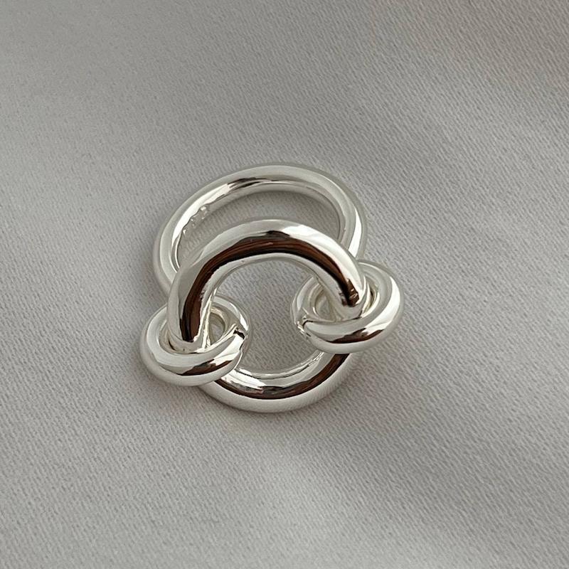 انگشتر دوناتی ابکاری نقره