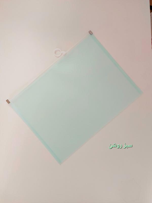پوشه زیپی شفاف طرح ساده
