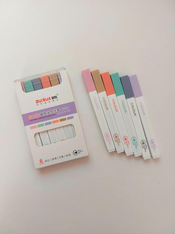 ست 6 عددی هایلایتر پاستلی Zuixua