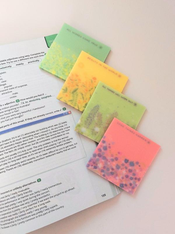 استیک نوت شفاف مدل شاین دار طرح طبیعت