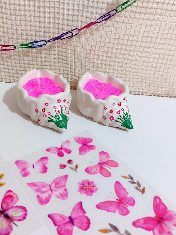 جاشمعی صدفی به همراه شمع پودری