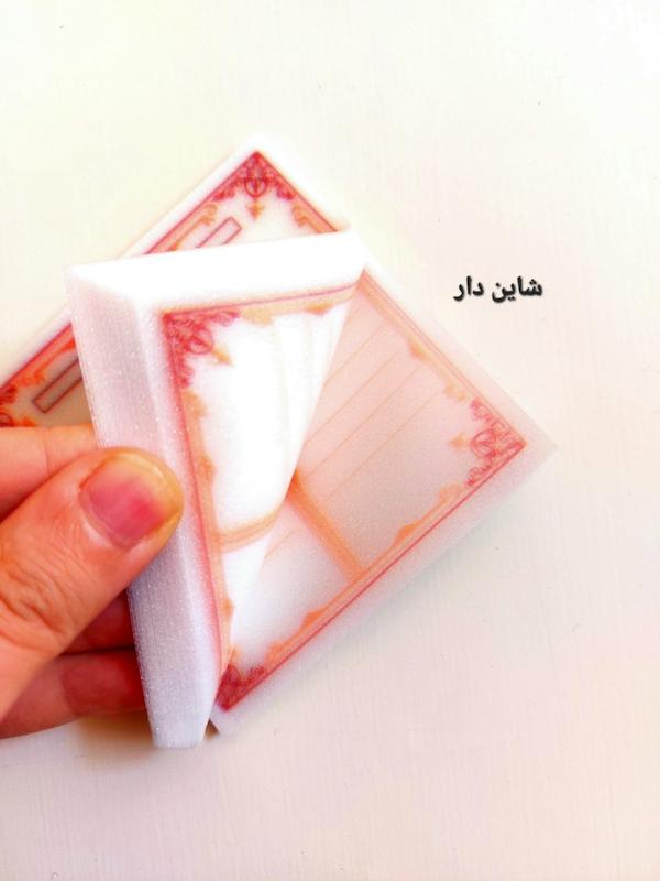 استیک نوت شفاف مدل شاین دار طرح حاشیه دار
