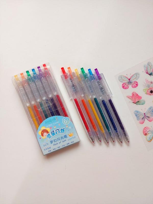 رواننویس رنگی JIANDAN مدل اکلیلی بسته 6 عددی