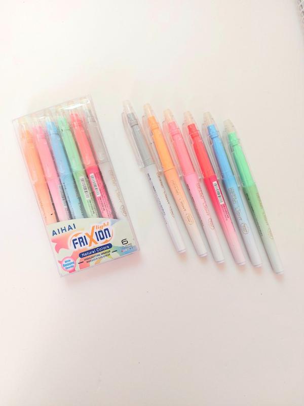 ست 6 عددی هایلایتر پاکن دار طرح پاستلی