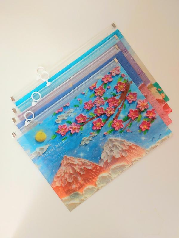 پوشه زیپی مدل 3 بعدی طرح هنری