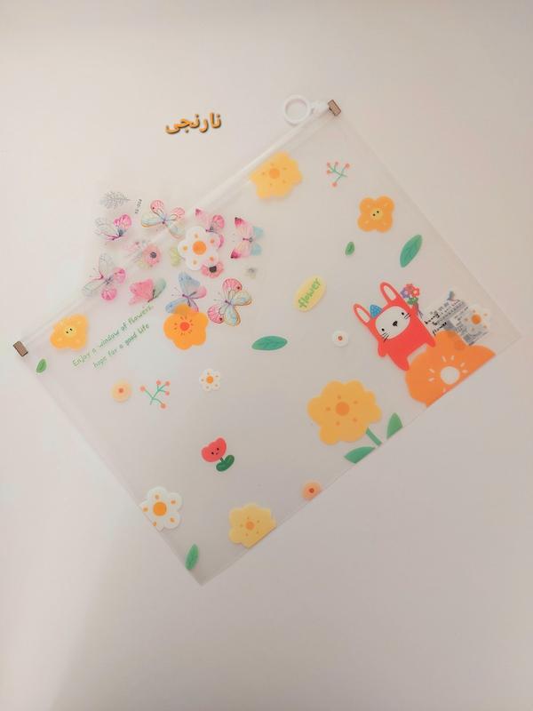 پوشه زیپی گل گلی