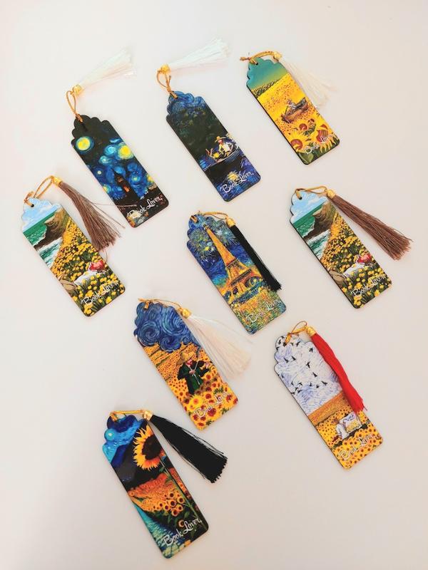 بوک مارک چوبی طرح ونگوگ