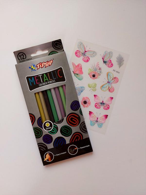 مداد رنگی 12رنگ تیپ تاپ مدل متالیک