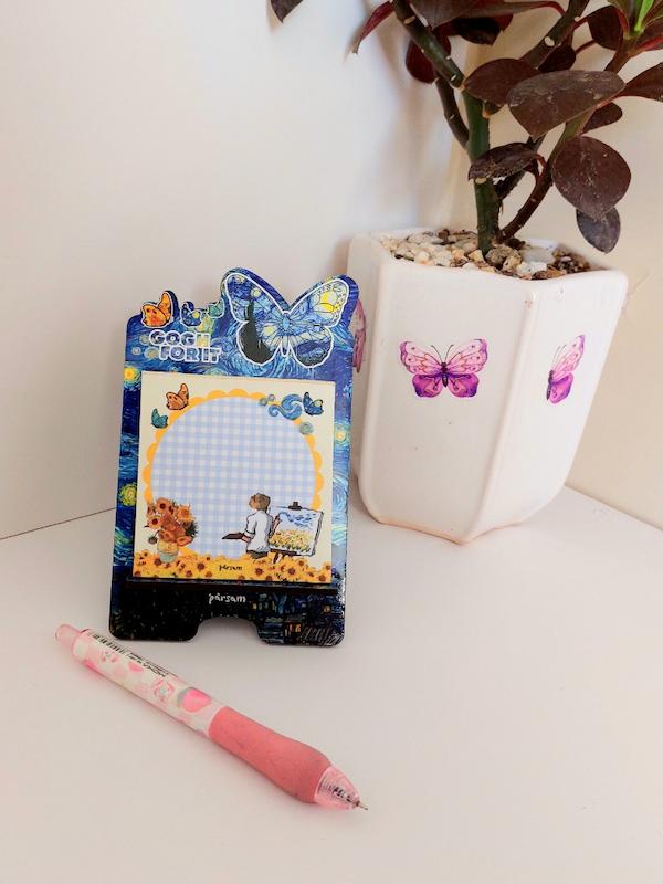 کاغذ یادداشت طرح ونگوگ به همراه پایه