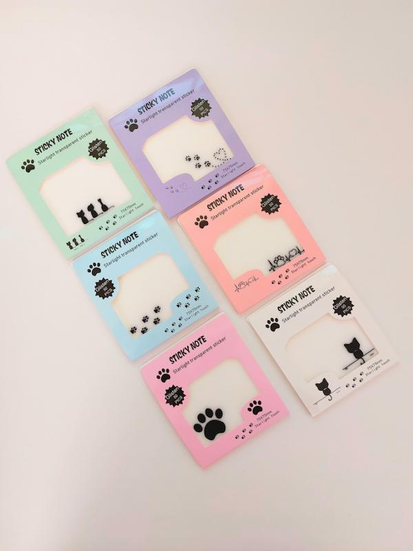 استیک نوت شفاف طرح گربه