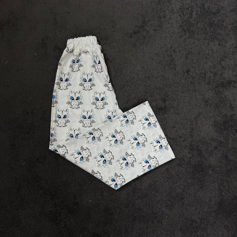 پیژامه  بی دندون سفید